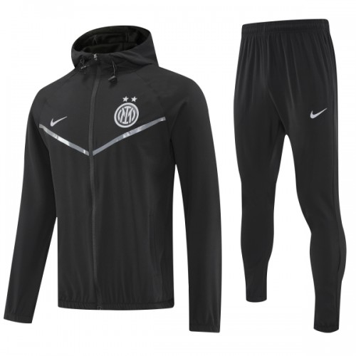 Inter Milan Chaqueta De Entrenamiento Con Capucha 2025-26 Negra Inter Milan Chaqueta De Entrenamiento Con Capucha 2025-26 Negra