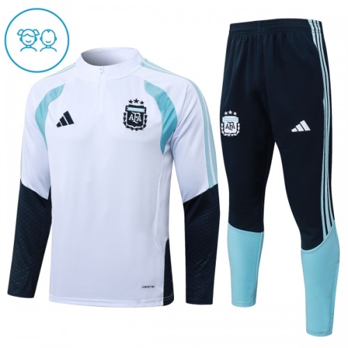 Argentina Niño Sudadera De Entrenamiento 1/4-Zip 2026-27 Blanca Argentina Niño Sudadera De Entrenamiento 1/4-Zip 2026-27 Blanca