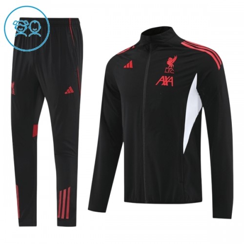 Liverpool Niño Chaqueta De Entrenamiento Trajes 2025-26 Negra Liverpool Niño Chaqueta De Entrenamiento Trajes 2025-26 Negra