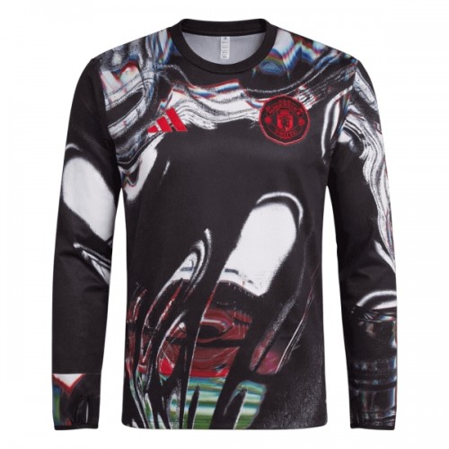 Camiseta Manchester United Pre-Match 2025-26 - Manga Larga Camiseta Manchester United Pre-Match 2025-26 - Manga Larga