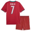 Conjunto/Equipación Portugal Ronaldo 7 Niño Primera Copa Mundial 2026