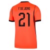Conjunto/Equipación Países Bajos Frenkie de Jong 21 Niño Primera Copa Mundial 2026