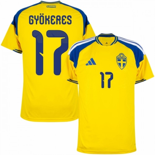 Camiseta Suecia Gyokeres 17 Primera Copa Mundial 2026 Camiseta Suecia Gyokeres 17 Primera Copa Mundial 2026