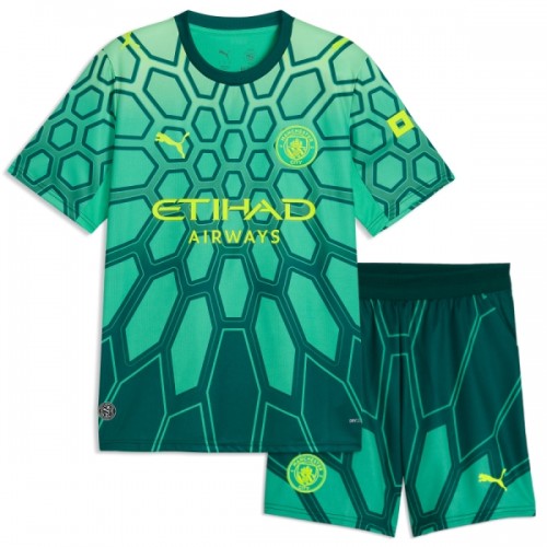 Conjunto/Equipación Portero Manchester City Niño Primera 2026-27 Verde Conjunto/Equipación Portero Manchester City Niño Primera 2026-27 Verde