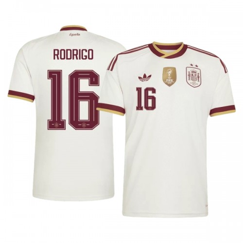 Camiseta España 2 Stars Rodrigo 16 Segunda Copa Mundial 2026 Camiseta España 2 Stars Rodrigo 16 Segunda Copa Mundial 2026