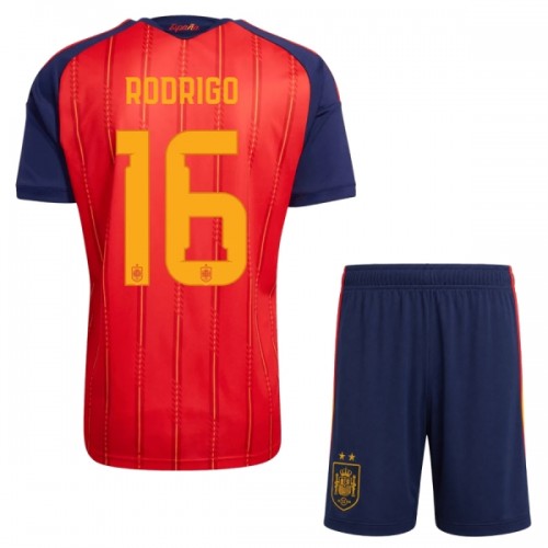 Conjunto/Equipación España 2 Stars Rodrigo 16 Niño Primera Copa Mundial 2026 Conjunto/Equipación España 2 Stars Rodrigo 16 Niño Primera Copa Mundial 2026