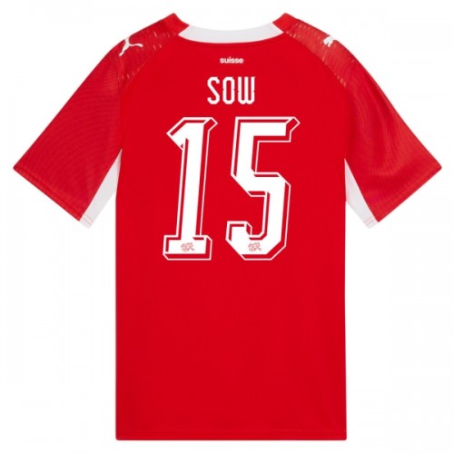 Camiseta Suiza Djibril Sow 15 Primera Copa Mundial 2026 Camiseta Suiza Djibril Sow 15 Primera Copa Mundial 2026