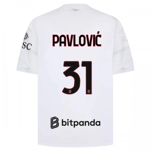 Camiseta AC Milan Pavlovic 31 Segunda 2026-27 Camiseta AC Milan Pavlovic 31 Segunda 2026-27