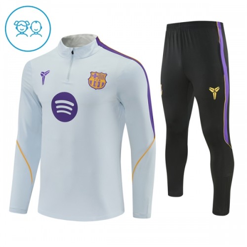 Barcelona Niño Sudadera De Entrenamiento 1/4-Zip 2026-27 Blanca Barcelona Niño Sudadera De Entrenamiento 1/4-Zip 2026-27 Blanca