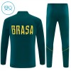 Brasil Niño Sudadera De Entrenamiento 1/4-Zip 2026-27 Verde