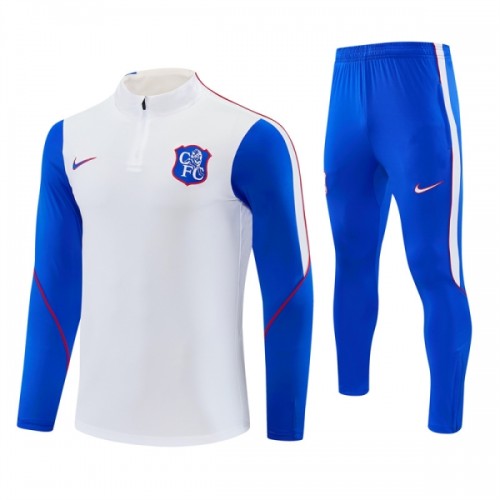 Chelsea Sudadera De Entrenamiento 1/4-Zip 2026-27 Blanca Chelsea Sudadera De Entrenamiento 1/4-Zip 2026-27 Blanca