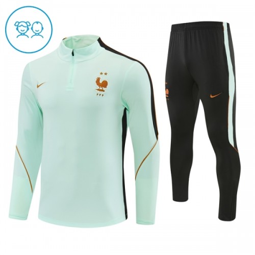 Francia Niño Sudadera De Entrenamiento 1/4-Zip 2026-27 Blanca Francia Niño Sudadera De Entrenamiento 1/4-Zip 2026-27 Blanca