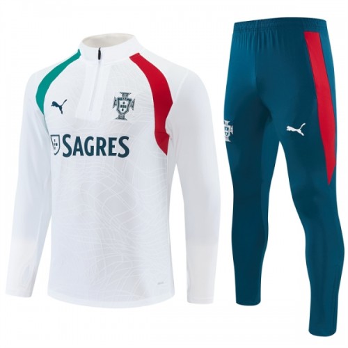 Portugal Sudadera De Entrenamiento 1/4-Zip 2026-27 Blanca Portugal Sudadera De Entrenamiento 1/4-Zip 2026-27 Blanca