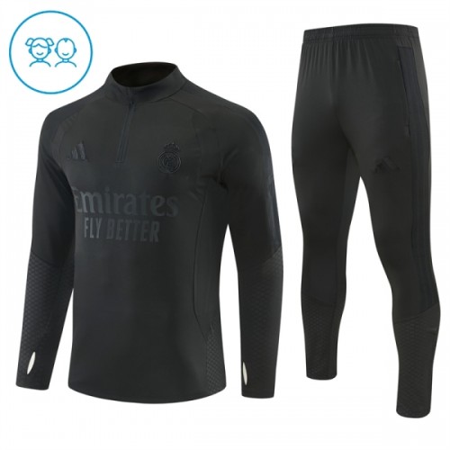 Real Madrid Niño Sudadera De Entrenamiento 1/4-Zip 2026-27 Negra Real Madrid Niño Sudadera De Entrenamiento 1/4-Zip 2026-27 Negra