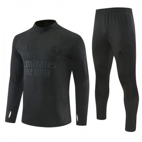 Real Madrid Sudadera De Entrenamiento 1/4-Zip 2026-27 Negra Real Madrid Sudadera De Entrenamiento 1/4-Zip 2026-27 Negra