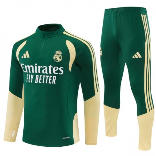 Real Madrid Sudadera De Entrenamiento 1/4-Zip 2026-27 Verde Real Madrid Sudadera De Entrenamiento 1/4-Zip 2026-27 Verde
