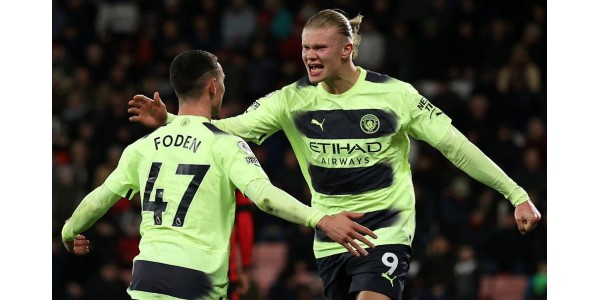 Premier League: Manchester City 4:1Bournemouth, 2 goles de Álvarez