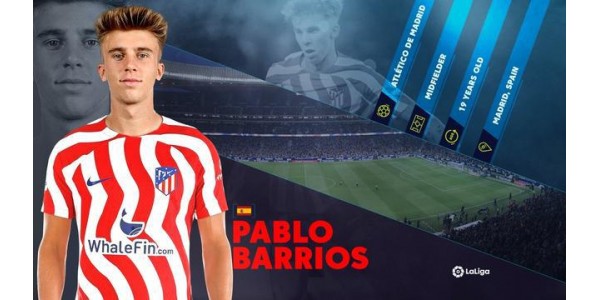 El centrocampista del Atlético de Madrid Pablo Barrios El centrocampista del Atlético de Madrid Pablo Barrios